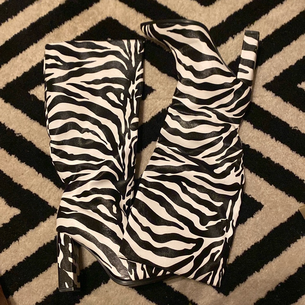 Public Desire Zebra Boots